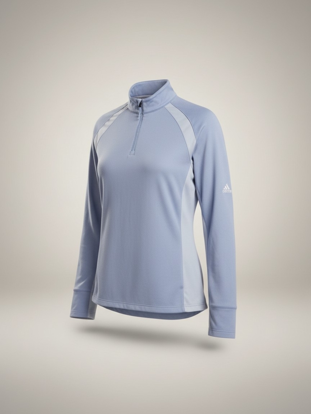 adidas Lavender and Light Lavender Quarter-Zip Long Sleeve Top - Picture 2 of 4